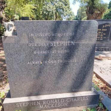 MACKESON Stephen Ronald Charles 1965-1980
