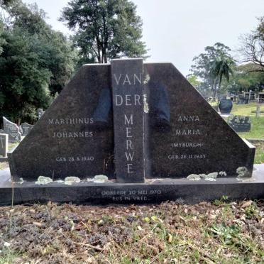 MERWE Marthinus Johannes, van der 1940-1970 &amp; Anna Maria MYBURGH 1943-1970