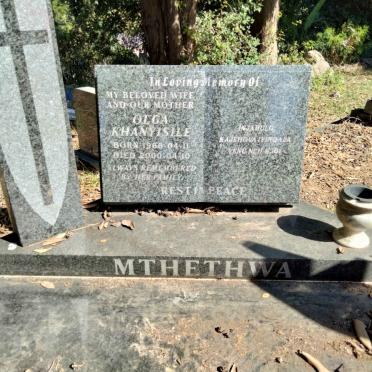 MTHETHWA Olga Khanyisile 1966-2000