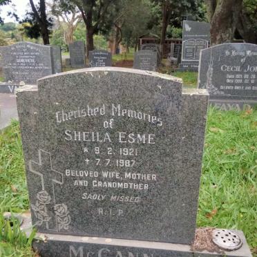 MCCANN Sheila Esme 1921-1987