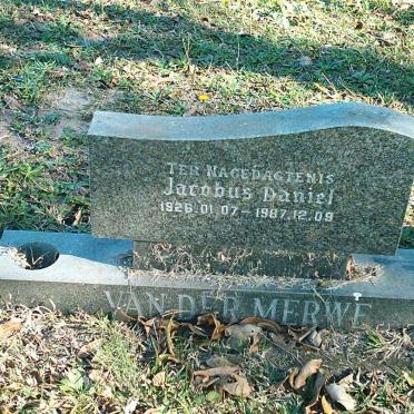 MERWE Jacobus Daniel, van der 1926-1987