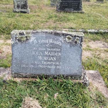 MORGAN Iola Maiden nee THOMPSON -1960