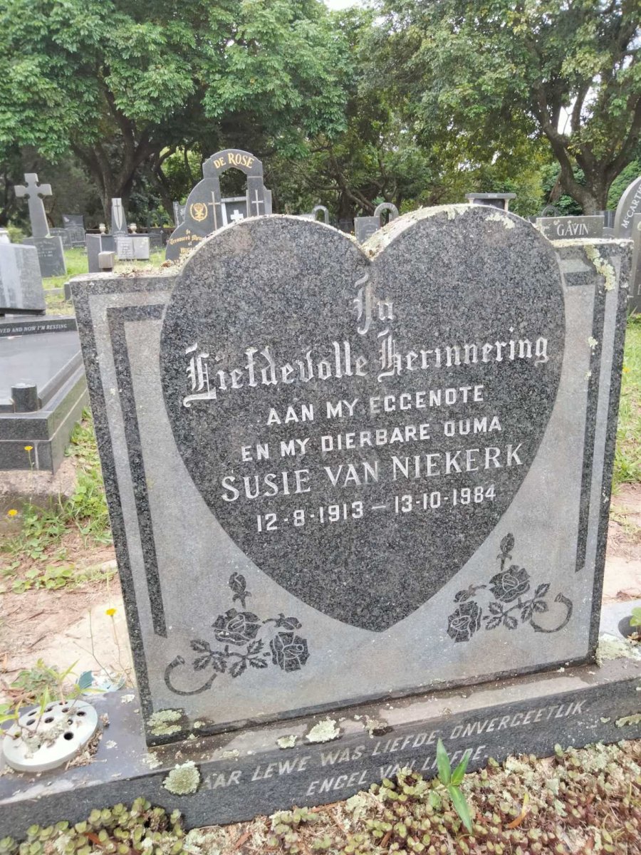 NIEKERK Susie, van 1913-1984