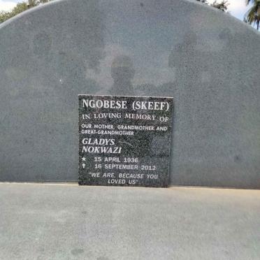 NGOBESE Gladys Nokwazi nee SKEEF 1936-2012