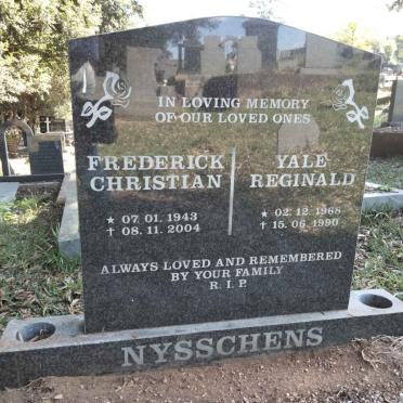 NYSSCHENS Frederick Christian 1943-2004 :: NYSSCHENS Yale Reginald 1968-1990