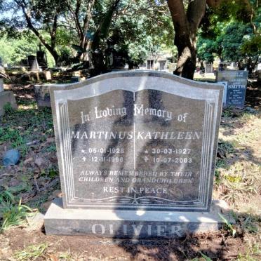 OLIVIER Martinus 1928-1996 &amp; Kathleen 1927-2003