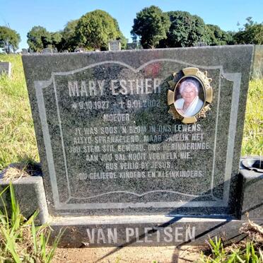 PLETSEN Mary Esther, van 1927-2002