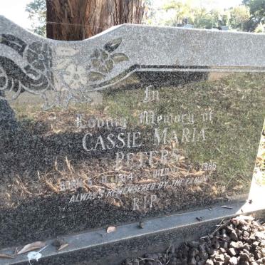 PETERS Cassie Maria 1914-1986