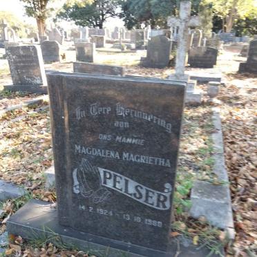 PELSER Magdalena Magrietha 1924-1980