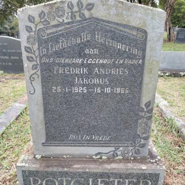 POTGIETER Fredrik Andries Jakobus 1925-1965