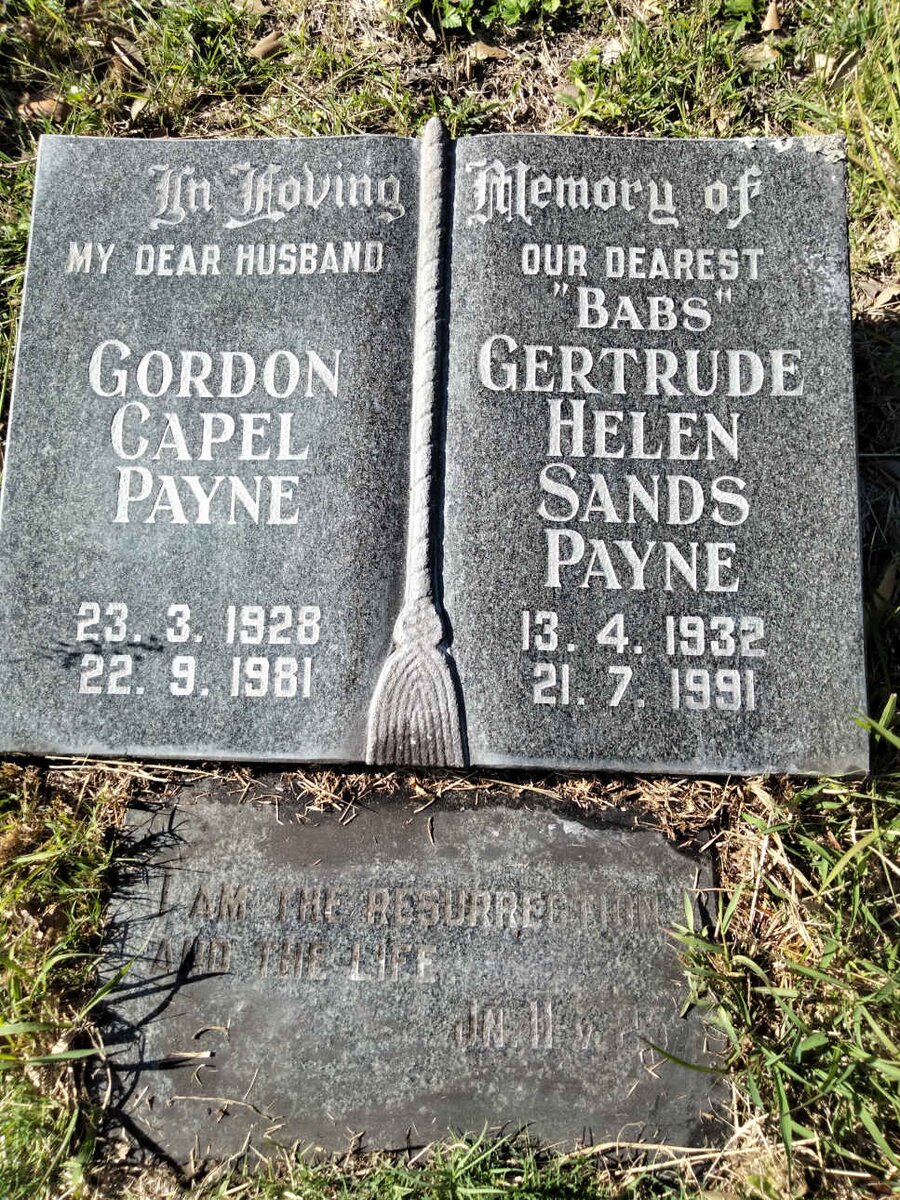 PAYNE Gordon Capel 1928-1981 &amp; Gertrude Helen Sands 1932-1991