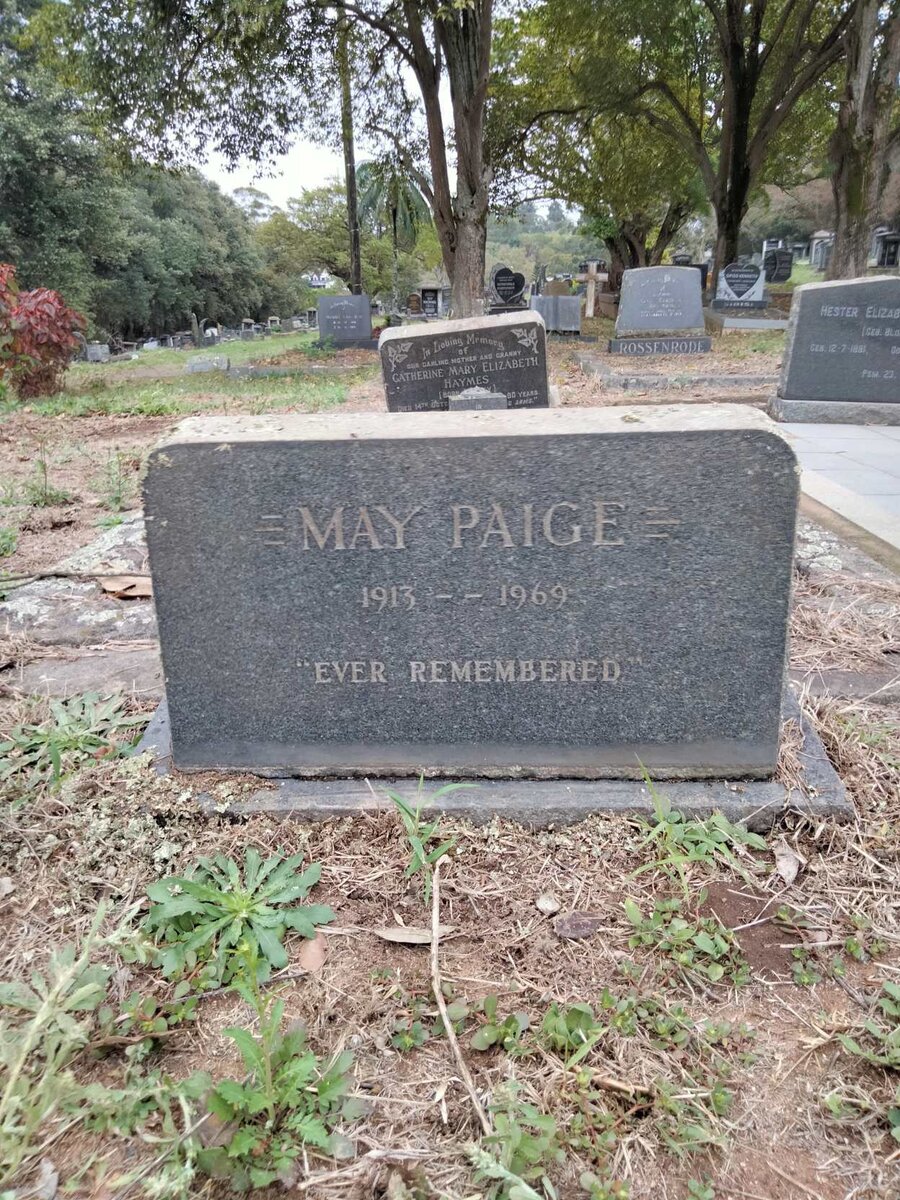 PAIGE May 1913-1969