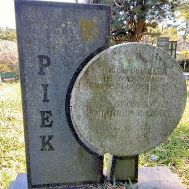 PIEK George Johannes Michael 1978-2004