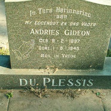 PLESSIS Andries Gideon, du 1897-1945