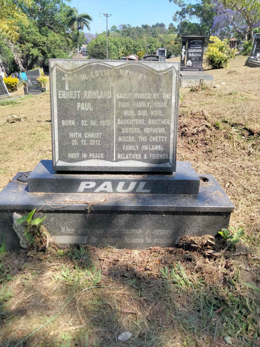 PAUL Ernest Rowland 1973-2012