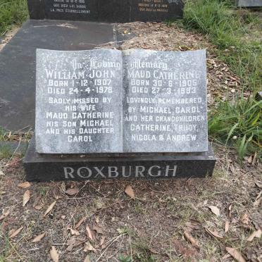 ROXBURGH William John 1907-1978 &amp; Maud Catherine 1905-1993