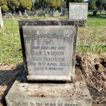 ROOYEN Ian Lyndon, van -1954