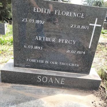 SOANE Arthur Percy 1893-1974 &amp; Edith Florence 1892-1971