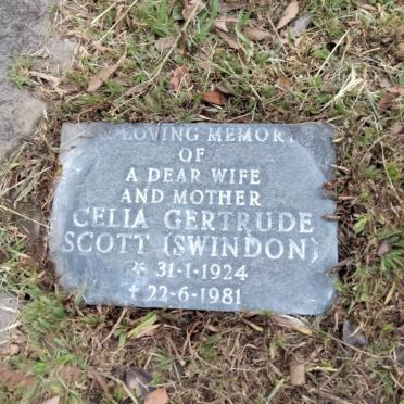 SCOTT Celia Gertrude nee SWINDON 1924-1981