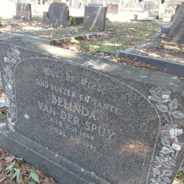 SPUY Belinda, van der 1898-1981