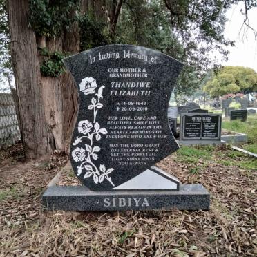 SIBIYA Thandiwe Elizabeth 1947-2010