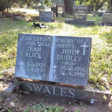 SWALES John Dudley 1916-1993 & Jean Alice 1925-1992