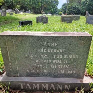 TAMMANN Ernst Gustav 1912-1984 & Anne BROWNE 1925-1983