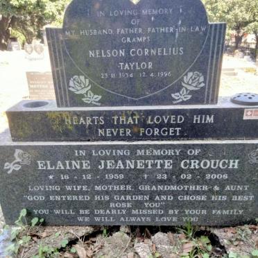 TAYLOR Nelson Cornelius 1934-1996 :: CROUCH Elaine Jeanette 1959-2006