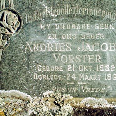 VORSTER Andries Jacobus 1932-1961