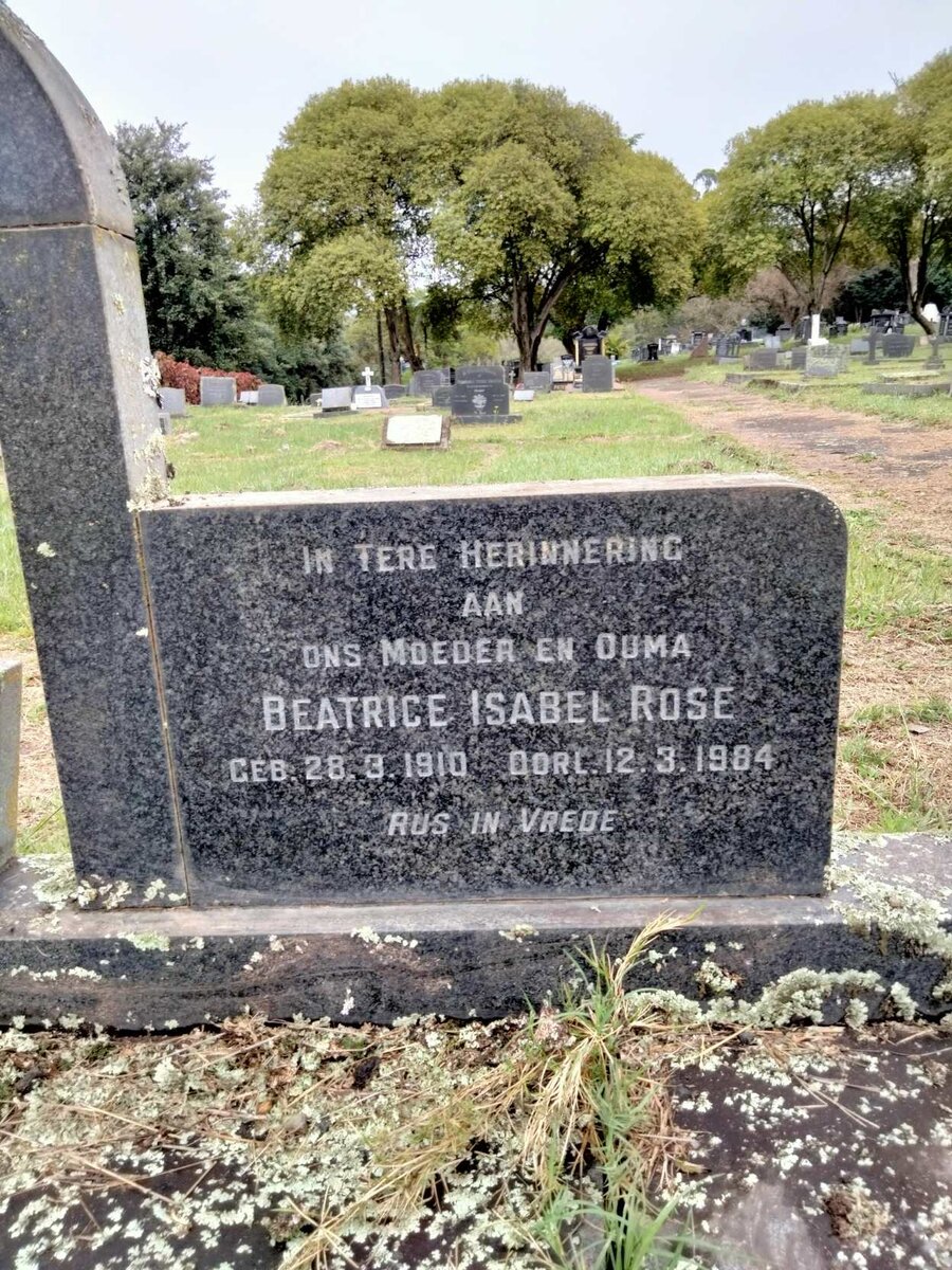 VENTER Petrus Marthinus 1906-1968 &amp; Beatrice Isabel Rose 1910-1984