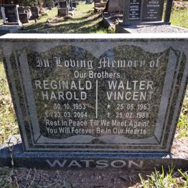 WATSON Reginald Harold 1953-2004 :: WATSON Walter Vincent 1963-1988