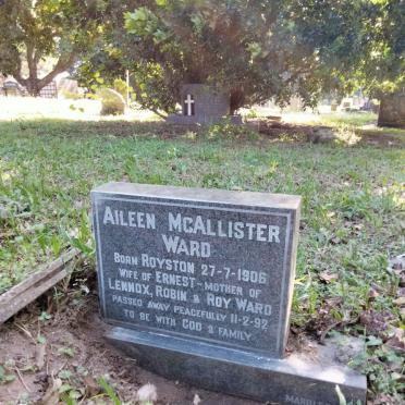 WARD Aileen McAllister nee ROYSTON 1906-1992