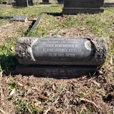 WET Pieter, de 1927-1977