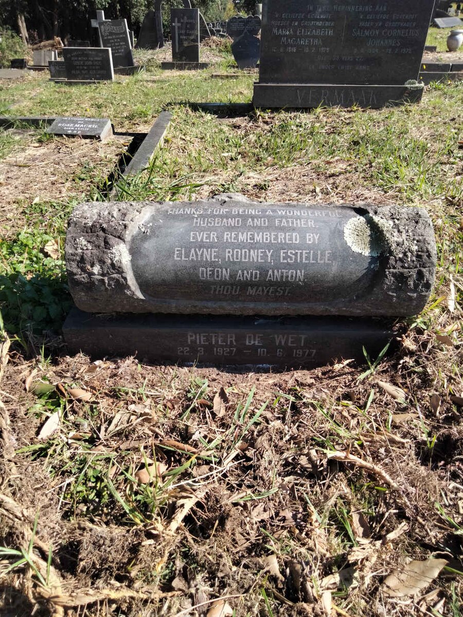 WET Pieter, de 1927-1977