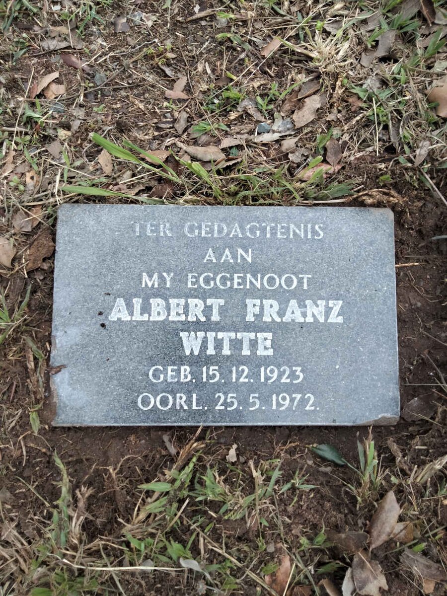 WITTE Albert Franz 1923-1972