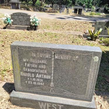 WEST Harold Arthur 1931-1992