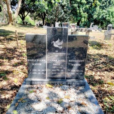 WHYTE Bennicott 1918-1998 &amp; Maria Ellen 1922-1995 :: OGLE Clara Jane 1957-2018