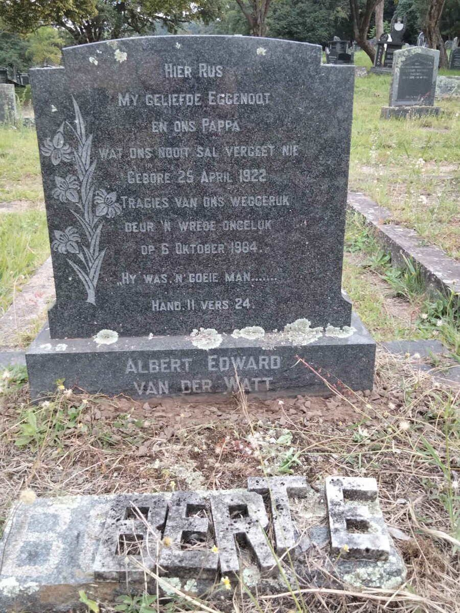 WATT Albert Edward, van der 1922-1964