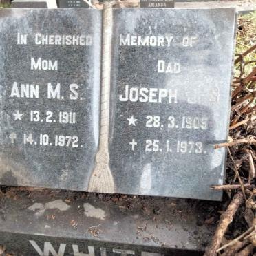 WHITE Joseph J.S. 1905-1973 & Ann M.S. 1911-1972