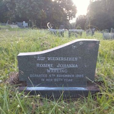WAREING Rosine Johanna -1985