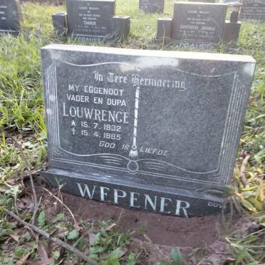 WEPENER Louwrence 1932-1985