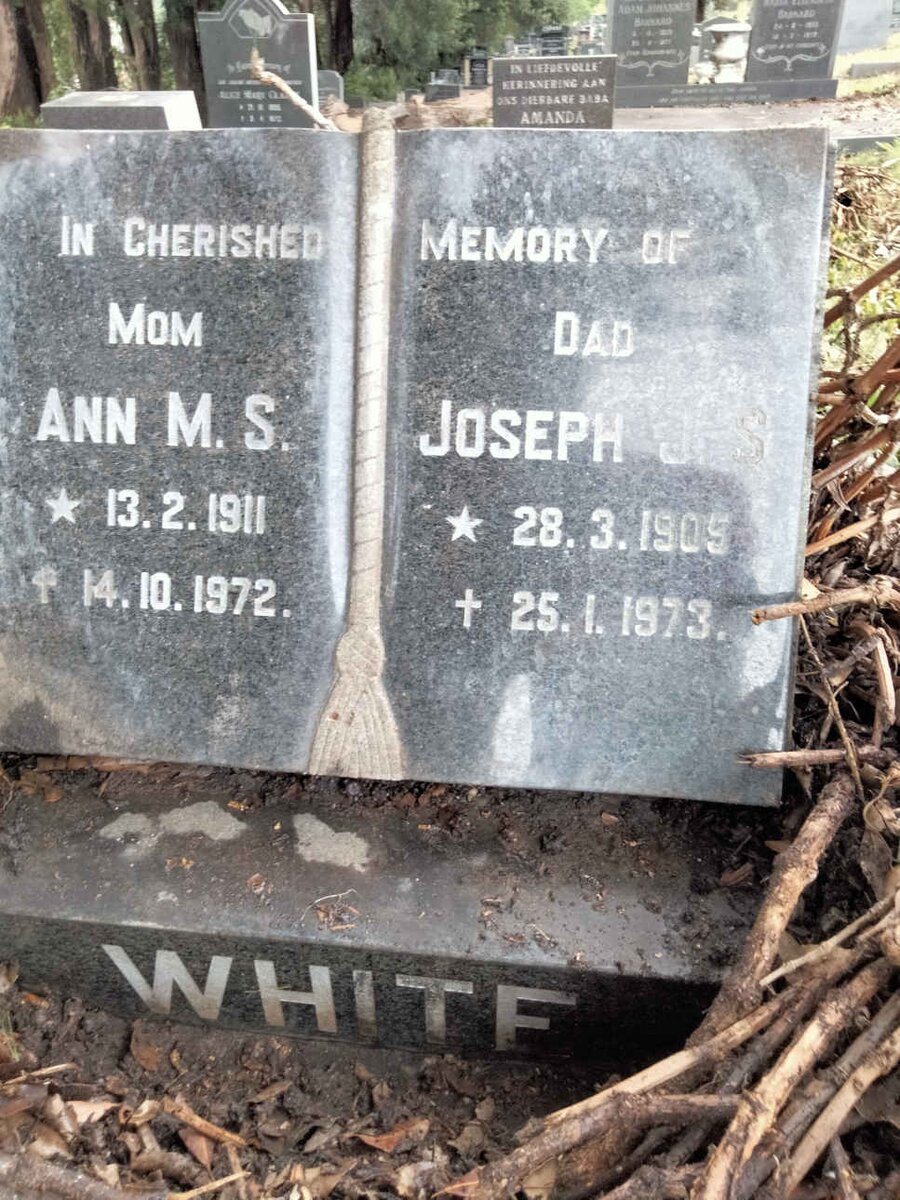 WHITE Joseph J.S. 1905-1973 & Ann M.S. 1911-1972