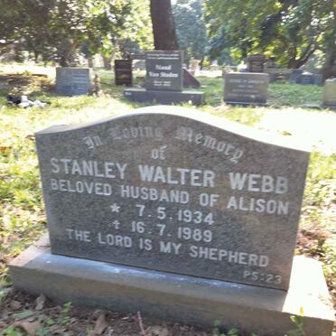 WEBB Stanley Walter 1934-1989