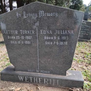 WETHERILL Arthur Turner 1907-1981 &amp; Edna Juliana 1913-1976