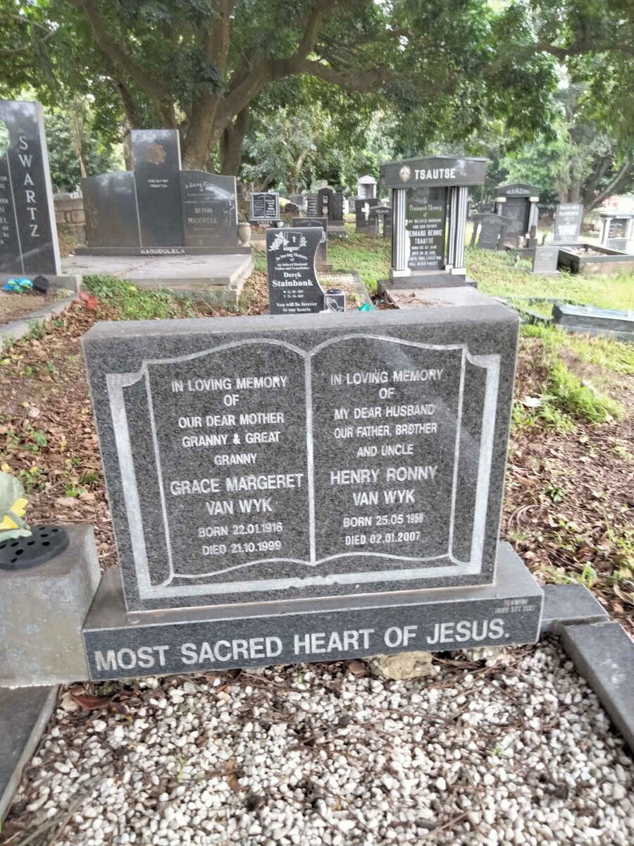 WYK Grace Margaret, van 1916-1999 :: VAN WYK Henry Ronny 1958-2007 