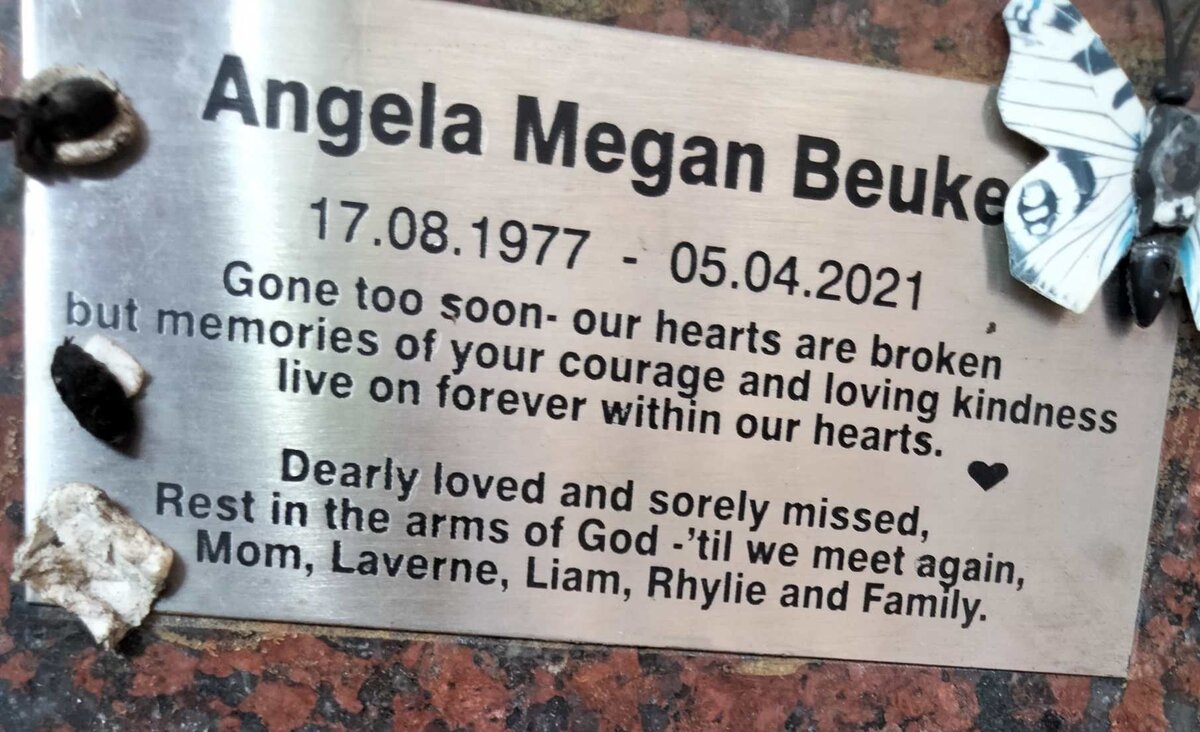 BEUKES Angela Megan 1977-2021