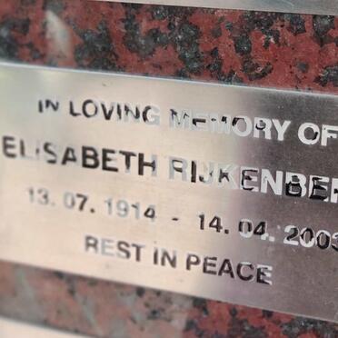 RIJKENBERG Elisabeth 1914-2003
