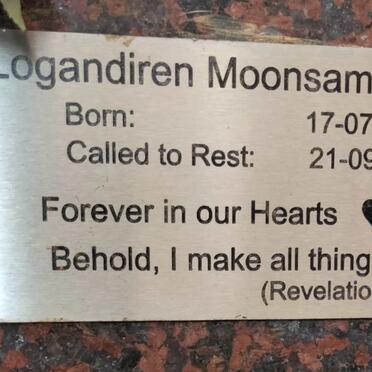REDDY Logandiren Moonsamy 1971-2021