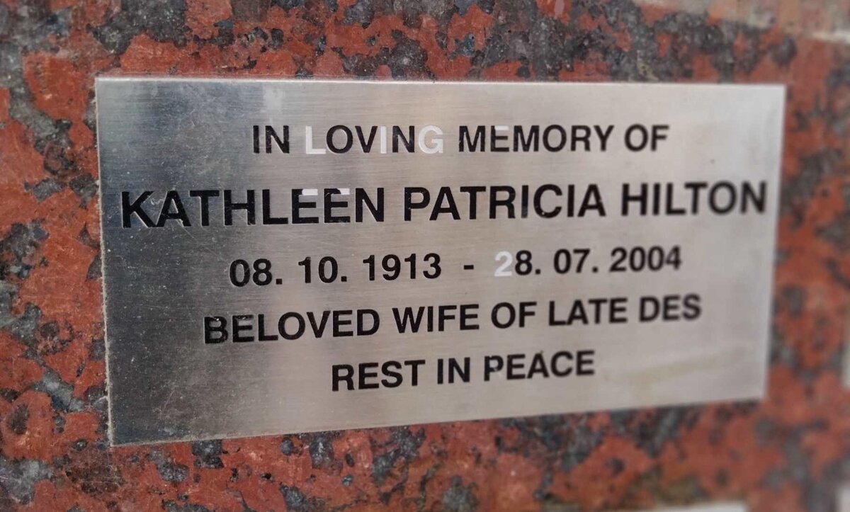HILTON Kathleen Patricia 1913-2004