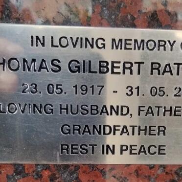 RATCLIFFE Thomas Gilbert 1917-2002